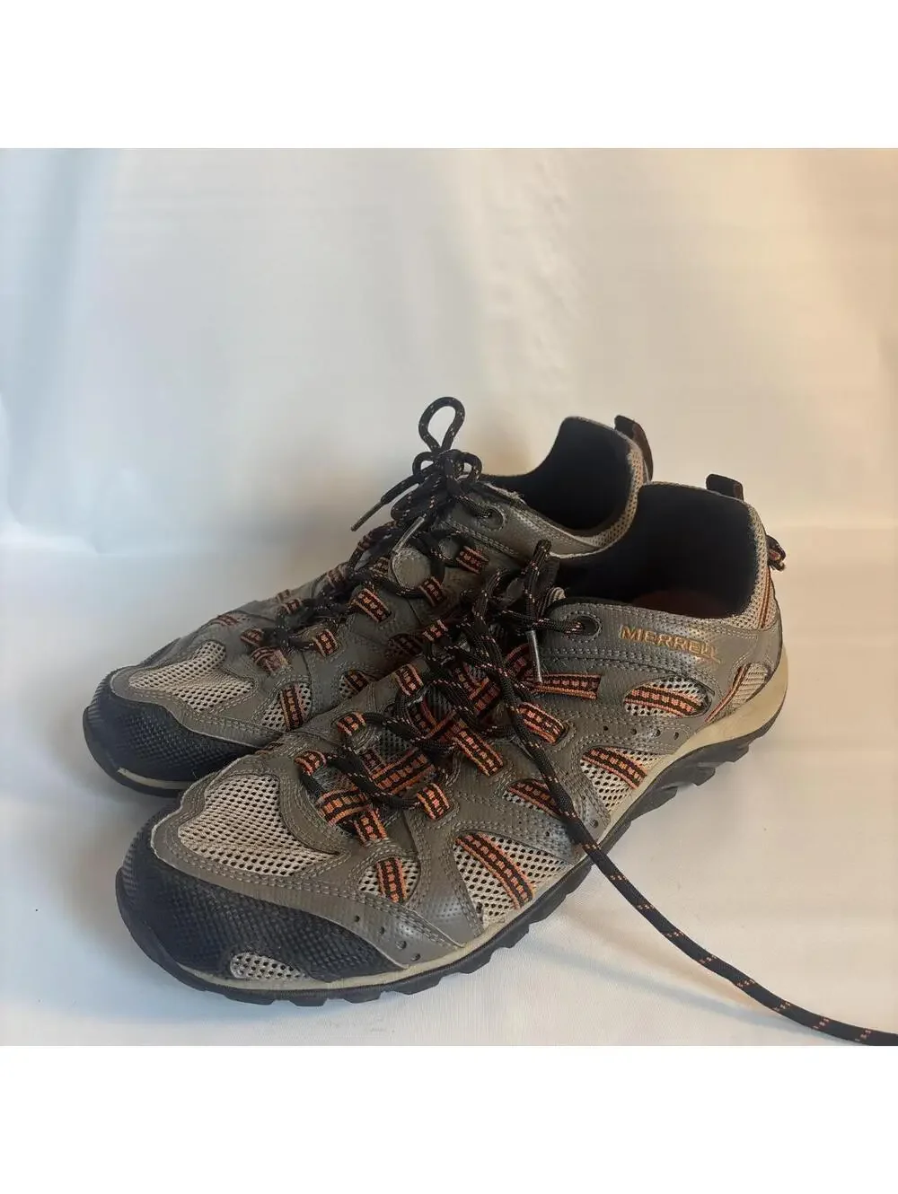 Merrell gray & orange hiking shoes men’s 10.5 #outdoor #trail